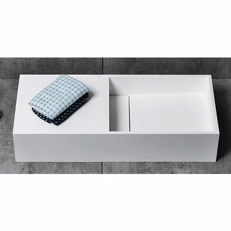 BERNSTEIN Vasque à Poser Ou Murale, TWG08, En Solid Surface (pierre Solide) - Blanc Mat - 75 X 32,5 X 15 Cm 5 BERNSTEIN Vasque à Poser Ou Murale, TWG08, En Solid Surface (pierre Solide) - Blanc Mat - 75 X 32,5 X 15 Cm – Image 3