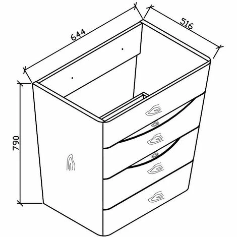 BERNSTEIN Petit Meuble De Salle De Bain Victoria 650D Basic, En Chêne Clair 7 BERNSTEIN Petit Meuble De Salle De Bain Victoria 650D Basic, En Chêne Clair – Image 5