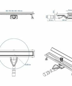 BERNSTEIN Caniveau De Sol Pour Douche à L'italienne FlexGT02 Avec Grille En Acier Inoxydable - Longueur Sélectionnable: 600mm -BERNSTEIN Shop 54313386 5