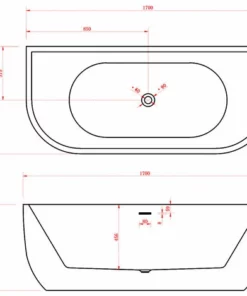 BERNSTEIN Baignoire Autoportante LENA En Acrylique Blanc Brillant - 170 X 75 Cm - Robinetterie En Option: Sans Robinet Mitigeur, Sans Siphon -BERNSTEIN Shop 54313547 3