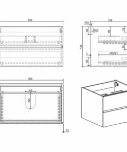 BERNSTEIN Ensemble Pour Salle De Bain EDGE 1700 - Dans Différentes Couleurs - Armoire De Toilette Et Colonne En Option: Sans Miroir, Sans Meuble Mural, Béton, Blanc Brillant 8 BERNSTEIN Ensemble Pour Salle De Bain EDGE 1700 - Dans Différentes Couleurs - Armoire De Toilette Et Colonne En Option: Sans Miroir, Sans Meuble Mural, Béton, Blanc Brillant -BERNSTEIN Shop 54313579 3