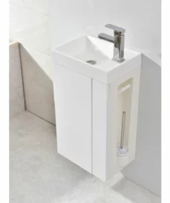 BERNSTEIN Lave-mains Pour WC Ou Petite Salle De Bain Compact 400 - Blanc Mat -armoire De Toilette Et Miroir En Option: Sans Miroir, Sans Bonde Pop Up, Brosse WC à Gauche 10 BERNSTEIN Lave-mains Pour WC Ou Petite Salle De Bain Compact 400 - Blanc Mat -armoire De Toilette Et Miroir En Option: Sans Miroir, Sans Bonde Pop Up, Brosse WC à Gauche -BERNSTEIN Shop 54313595 4