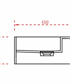 BERNSTEIN Double Vasque Murale En Solid Surface / Pierre Solide TWG235 - Blanc Mat - 150 X 45 X 20 Cm -BERNSTEIN Shop 54313606 4