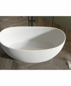 BERNSTEIN Baignoire îlot En Pierre Solide HAWAII STONE - 180 X 85 Cm - Couleur Et Accessoires Sélectionnables: Sans Robinet Mitigeur, Sans Siphon, Blanc Mat -BERNSTEIN Shop 54313688 3