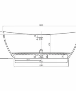 BERNSTEIN Baignoire îlot En Pierre Solide HAWAII STONE - 180 X 85 Cm - Couleur Et Accessoires Sélectionnables: Sans Robinet Mitigeur, Sans Siphon, Blanc Mat -BERNSTEIN Shop 54313688 5