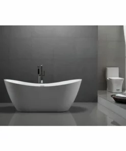 BERNSTEIN Baignoire îlot VIENA En Acrylique Sanitaire Blanc Brillant - 180 X 80 Cm - Robinetterie En Option: Sans Robinet Mitigeur, Sans Siphon -BERNSTEIN Shop 54313758 3