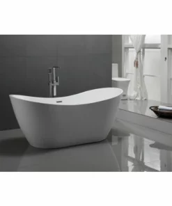 BERNSTEIN Baignoire îlot VIENA En Acrylique Sanitaire Blanc Brillant - 180 X 80 Cm - Robinetterie En Option: Sans Robinet Mitigeur, Sans Siphon -BERNSTEIN Shop 54313758 4