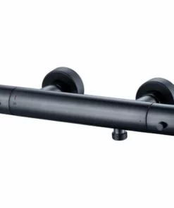 BERNSTEIN Mitigeur Thermostatique Douche 4021 Noir Mat - Barre De Douche / Flexible / Douchette à Main En Option: Sans Flexible, Sans Barre, Sans Douchette