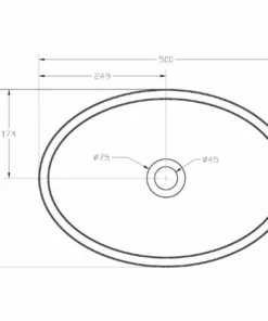 BERNSTEIN Vasque à Poser TWA62 En Résine Synthétique Transparente - 50 X 35 X 15 Cm - Noir Brillant: Sans Bonde Pop Up, Ohne Blende (de) -BERNSTEIN Shop 54313990 4