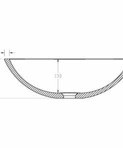 BERNSTEIN Vasque à Poser TWA62 En Résine Synthétique Transparente - 50 X 35 X 15 Cm - Noir Brillant: Sans Bonde Pop Up, Ohne Blende (de) -BERNSTEIN Shop 54313990 5
