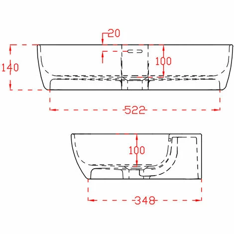 BERNSTEIN Vasque à Poser Ou Lavabo à Suspendre TWG201 En Solide Surface (Solid Stone) – Noir/blanc Mat – 60 X 40 X 14 Cm 5 BERNSTEIN Vasque à Poser Ou Lavabo à Suspendre TWG201 En Solide Surface (Solid Stone) – Noir/blanc Mat – 60 X 40 X 14 Cm – Image 3