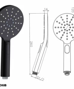 BERNSTEIN Set De Douche Barre De Douche NT127 - En Option : Flexible De Douche, Douchette à Main Et Coude De Raccordement - Noir Mat: Sans Flexible, Sans Douchette, Sans Coude Mural -BERNSTEIN Shop 54314077 5