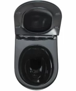 BERNSTEIN WC Suspendu à Fond Creux Sans Bride NANO NT2039 - Noir - Abattant Softclose Inclus: Extra Plat -BERNSTEIN Shop 54314113 2