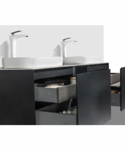 BERNSTEIN Ensemble De Meubles De Salle De Bain INALCO 1500 - Noir Revêtement En Poudre - Miroir En Option: Sans Miroir, Sans Trous Pré-percés Pour La Robinetterie -BERNSTEIN Shop 54314147 4