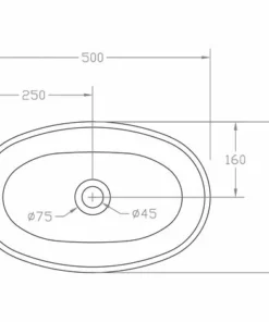 BERNSTEIN Vasque à Poser TWA85 En Solid Surface - Blanc Mat -- 50 X 32 X 14 Cm: Sans Bonde Pop Up, Sans Cache Supplémentaire -BERNSTEIN Shop 54314180 5