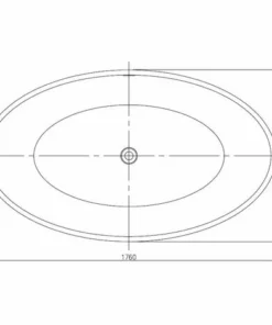 BERNSTEIN Baignoire îlot En Solid Surface RELAX - Gris/blanc - 176x103cm: Sans Cache Supplémentaire -BERNSTEIN Shop 54314182 5