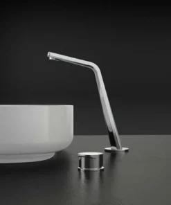 BERNSTEIN Mitigeur Lavabo à 2 Trous XELO-Flex 260 - Bec Haut - Couleur Sélectionnable: Chrome