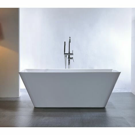 BERNSTEIN Baignoire îlot VENEZIA Acrylique Blanc Brillant - 170 X 80 Cm - Accessoires En Option: Sans Robinet Mitigeur, Sans Siphon 4 BERNSTEIN Baignoire îlot VENEZIA Acrylique Blanc Brillant - 170 X 80 Cm - Accessoires En Option: Sans Robinet Mitigeur, Sans Siphon – Image 2