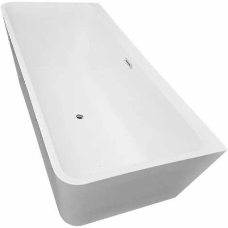 BERNSTEIN Baignoire îlot VENEZIA Acrylique Blanc Brillant - 170 X 80 Cm - Accessoires En Option: Sans Robinet Mitigeur, Sans Siphon 6 BERNSTEIN Baignoire îlot VENEZIA Acrylique Blanc Brillant - 170 X 80 Cm - Accessoires En Option: Sans Robinet Mitigeur, Sans Siphon – Image 4