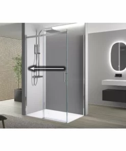 BERNSTEIN Paroi De Douche Fixe Et Porte Coulissante DX806A FLEX - Revêtement Nano Et Verre De Sécurité ESG - Largeur Sélectionnable: 100cm, 70cm -BERNSTEIN Shop 54314261 4
