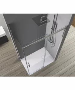 BERNSTEIN Paroi De Douche Fixe Et Porte Coulissante DX806A FLEX - Revêtement Nano Et Verre De Sécurité ESG - Largeur Sélectionnable: 100cm, 70cm -BERNSTEIN Shop 54314261 5