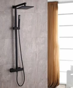 BERNSTEIN Système De Douche Combiné Thermostatique SEDAL- 8921B Basic En Noir - Avec Ou Sans Tête De Douche: Sans Tête (de Douche)