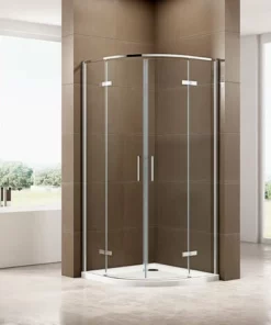 BERNSTEIN Cabine De Douche Quart De Cercle Avec Portes Pivotantes EX406A - Verre De Sécurité ESG Nano - Dimensions Séclectionnables: 80x80cm