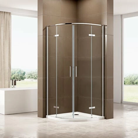 BERNSTEIN Cabine De Douche Quart De Cercle Avec Portes Pivotantes EX406A - Verre De Sécurité ESG Nano - Dimensions Séclectionnables: 80x80cm 3 BERNSTEIN Cabine De Douche Quart De Cercle Avec Portes Pivotantes EX406A - Verre De Sécurité ESG Nano - Dimensions Séclectionnables: 80x80cm