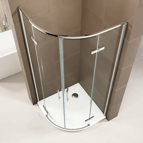BERNSTEIN Cabine De Douche Quart De Cercle Avec Portes Pivotantes EX406A - Verre De Sécurité ESG Nano - Dimensions Séclectionnables: 80x80cm 5 BERNSTEIN Cabine De Douche Quart De Cercle Avec Portes Pivotantes EX406A - Verre De Sécurité ESG Nano - Dimensions Séclectionnables: 80x80cm – Image 3