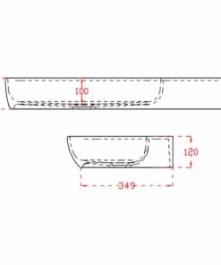 BERNSTEIN Lavabo Mural / Vasque à Poser TWG202 En Solide Surface (Solid Stone) - Noir/blanc Mat - 90x40x12cm 7 BERNSTEIN Lavabo Mural / Vasque à Poser TWG202 En Solide Surface (Solid Stone) - Noir/blanc Mat - 90x40x12cm -BERNSTEIN Shop 54314300 3
