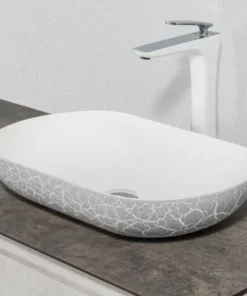 BERNSTEIN Vasque à Poser O-540 OCEAN En Fonte Minérale - Effet Pierre Gris Mat - 54 X 34 X 12cm: Sans Cache Supplémentaire 9 BERNSTEIN Vasque à Poser O-540 OCEAN En Fonte Minérale - Effet Pierre Gris Mat - 54 X 34 X 12cm: Sans Cache Supplémentaire -BERNSTEIN Shop 54314316 3