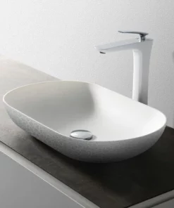 BERNSTEIN Vasque à Poser O-540 OCEAN En Fonte Minérale - Effet Pierre Gris Mat - 54 X 34 X 12cm: Sans Cache Supplémentaire 10 BERNSTEIN Vasque à Poser O-540 OCEAN En Fonte Minérale - Effet Pierre Gris Mat - 54 X 34 X 12cm: Sans Cache Supplémentaire -BERNSTEIN Shop 54314316 4