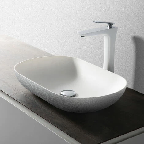 BERNSTEIN Vasque à Poser O-540 OCEAN En Fonte Minérale - Effet Pierre Gris Mat - 54 X 34 X 12cm: Sans Cache Supplémentaire 6 BERNSTEIN Vasque à Poser O-540 OCEAN En Fonte Minérale - Effet Pierre Gris Mat - 54 X 34 X 12cm: Sans Cache Supplémentaire – Image 4