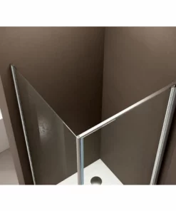 BERNSTEIN Paroi De Douche D'angle En Verre Véritable NANO De 8mm NT416 - En Option : Couleur Des Profilés Et Dimensions: Chrome, 80cm, 70cm -BERNSTEIN Shop 54314339 3