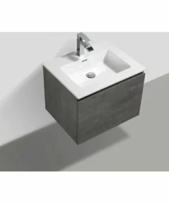 BERNSTEIN Meuble Salle De Bain Alice 600 Gris Effet Béton - Miroir En Option: Sans Miroir -BERNSTEIN Shop 54314347 3