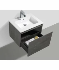 BERNSTEIN Meuble Salle De Bain Alice 600 Gris Effet Béton - Miroir En Option: Sans Miroir -BERNSTEIN Shop 54314347 5