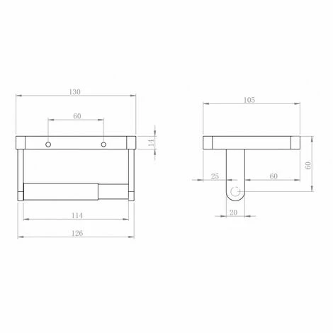 BERNSTEIN Porte Papier Toilette Haut-de-gamme En Laiton SDLTPH - Série LINEAR Noire Mate 4 BERNSTEIN Porte Papier Toilette Haut-de-gamme En Laiton SDLTPH - Série LINEAR Noire Mate – Image 2