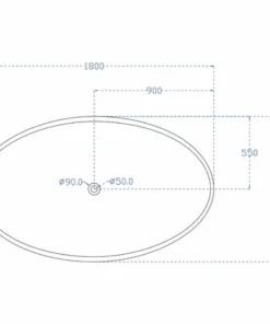 BERNSTEIN Baignoire îlot En Acrylique Sanitaire WAVE - 180 X110 X 62 Cm - Couleur Et Robinetterie En Option: Sans Robinet Mitigeur, Sans Siphon, Blanc Brillant -BERNSTEIN Shop 54314439 4