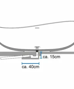 BERNSTEIN Baignoire îlot En Acrylique Sanitaire WAVE - 180 X110 X 62 Cm - Couleur Et Robinetterie En Option: Sans Robinet Mitigeur, Sans Siphon, Blanc Brillant -BERNSTEIN Shop 54314439 5