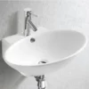 BERNSTEIN Lave-mains En Céramique Sanitaire KW59 - 53 X 40 X 18 Cm - Blanc Brillant: Sans Bonde Pop Up -BERNSTEIN Shop 54314486 1