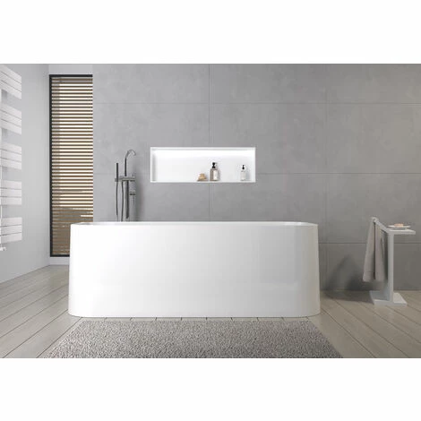 BERNSTEIN Baignoire îlot RIVA 2.0 En Acrylique Blanc - Dimensions Sélectionnables: Sans Robinet Mitigeur, Blanc Brillant, 170x70 Cm (de) 4 BERNSTEIN Baignoire îlot RIVA 2.0 En Acrylique Blanc - Dimensions Sélectionnables: Sans Robinet Mitigeur, Blanc Brillant, 170x70 Cm (de) – Image 2