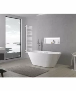 BERNSTEIN Baignoire îlot LUGANO 2.0 En Acrylique Blanc - 170 X 75 X 58 Cm - Robinetterie Disponible En Option: Sans Robinet Mitigeur, Blanc Brillant