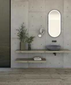 BERNSTEIN Vasque Design à Poser VELA En Fonte Minérale - Gris Effet Béton Mat - 60,5 X 43,5 X 16 Cm: Sans Bonde Pop Up -BERNSTEIN Shop 54314541 3