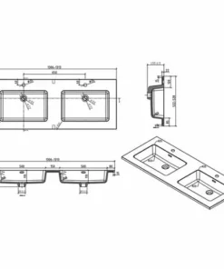 BERNSTEIN Ensemble Pour Salle De Bain EDGE 1300 - Dans Différentes Couleurs - Armoire De Toilette Et Colonne En Option: Sans Miroir, Sans Meuble Mural, Béton, Blanc Brillant -BERNSTEIN Shop 54314544 4