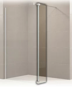 BERNSTEIN Volet Pivotant De Protection Pour Paroi De Douche à L'italienne En Verre Véritable NT106 - Couleur Du Verre Sélectionnable: Verre Satiné