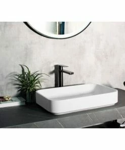 BERNSTEIN Vasque à Poser NT38 En Pierre Solide Solid Stone - Blanc Mat - 60 X 40 X 11 Cm