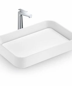 BERNSTEIN Vasque à Poser NT38 En Pierre Solide Solid Stone - Blanc Mat - 60 X 40 X 11 Cm -BERNSTEIN Shop 54314587 5