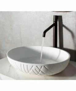 BERNSTEIN Vasque à Poser En Pierre Solide LEO - 50 X 40 X 12 Cm - Couleur En Option: Blanc Mat, Sans Bonde Pop Up 9 BERNSTEIN Vasque à Poser En Pierre Solide LEO - 50 X 40 X 12 Cm - Couleur En Option: Blanc Mat, Sans Bonde Pop Up -BERNSTEIN Shop 54314611 3