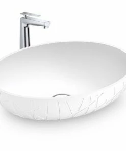 BERNSTEIN Vasque à Poser En Pierre Solide LEO - 50 X 40 X 12 Cm - Couleur En Option: Blanc Mat, Sans Bonde Pop Up 11 BERNSTEIN Vasque à Poser En Pierre Solide LEO - 50 X 40 X 12 Cm - Couleur En Option: Blanc Mat, Sans Bonde Pop Up -BERNSTEIN Shop 54314611 5