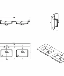 BERNSTEIN Meuble De Salle De Bain Alice 1200 - En Blanc Brillant - Miroir Et Colonne De Rangement En Option: Sans Miroir, Sans Meuble Mural, Brillant -BERNSTEIN Shop 54314621 4